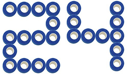 STpro Selbstklebender Verband Tape Fixierverband Selbsthaftende Bandage Tape Haftbandage 5cm x 24 Stück Blau Cohesive Bandagen Pferd Selbstklebende Binden Verband Elastischer Verbände Kohäsiv