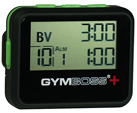 Gymboss Chronomètre et Minuteur Plus – BOITIER Souple Noir/Vert