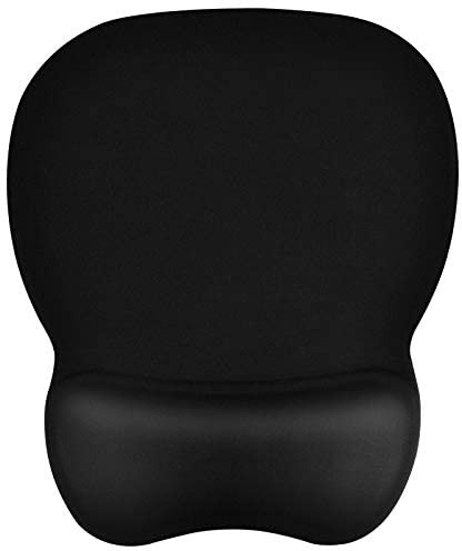 EooCoo Tappetino Mouse Ergonomico in Gel, Mouse Pad Gaming e Ufficio, Nero