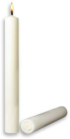 51% Beeswax Altar Candles - Short 3'S SFE | 7/8 x 16 [pkg Qty 18]