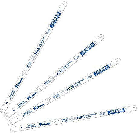 PILANA Bi-Metall Handsägeblätter Set für Metall, 4-teilig, 300mm, 18, 24 und 32 TPI