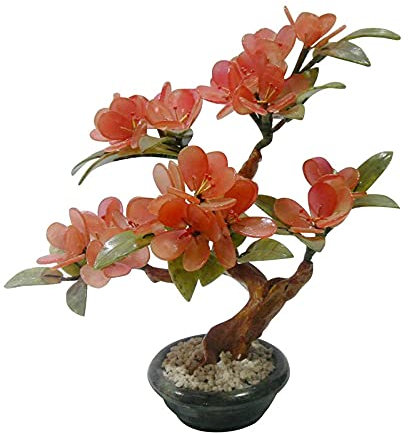 UNNS Kleiner Bonsai Jade Blume Kristall Geldbaum Bonsai Feng Shui Edelstein Dekoration Büro Home Kreative Schlafzimmer Home Kunsthandwerk Dekoration Künstliche Topfpflanzen