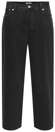 Only & Sons Herren Jeans ONSFADE Loose - Mid Waist - Relaxed Fit - Schwarz Blau, Größe:34W / 34L, Farbe:22026778 Washed Black