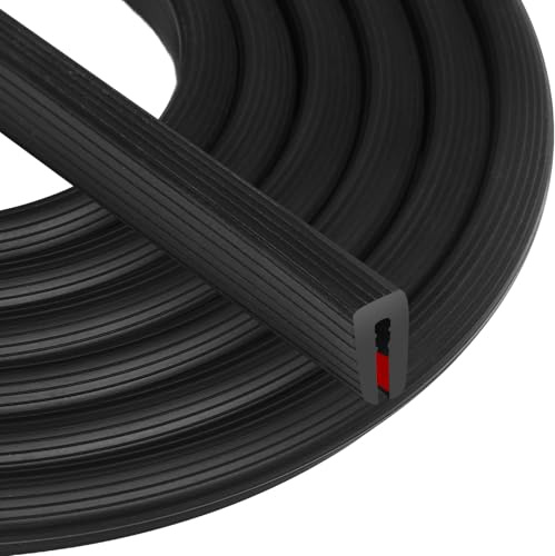 Storystore Tunna profil kantskyddsprofil av EPDM, gummitätning, kantskydd ramskydd, U-form, gummi, kantskydd för plåt, bildörrar, lucka, bordshörn, 6 mm x 6 m längd