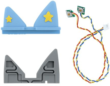 Ersatzteil-Set für Toniebox Lautstärketaste, Blau | 1 Außenohr, 1 Innenohr, 1 Kabel, Sternmuster