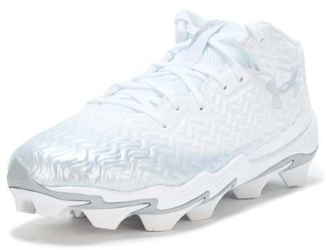 Under Armour Men's Spotlight Hammer RM, (100) White/Metallic Silver/Metallic Silver, 9.5, US