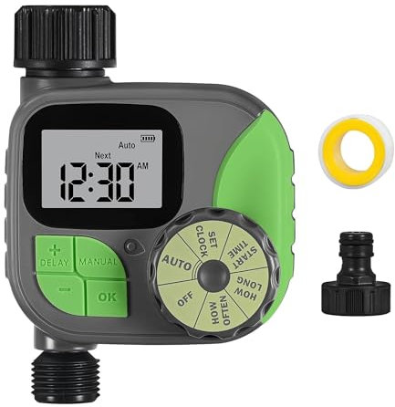 Pluuttiem irrigatore per esterni, programmabile per tubi da giardino, impermeabile con ritardo di /manuale B