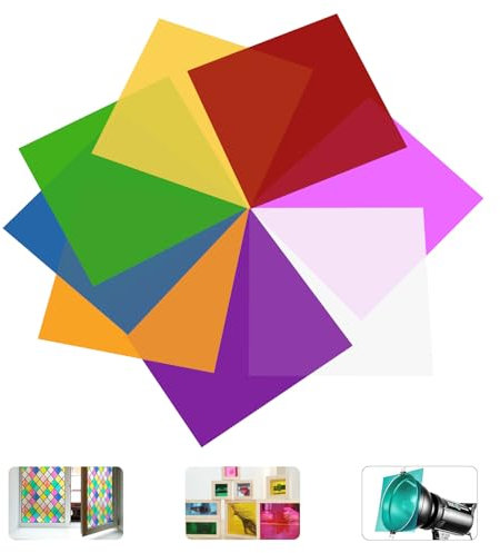 120 Stück Farben Cellophanfolie Bunt,23cm x 23cm Bunte Transparency Film,fensterfolie Bunt Quadratisch Farbige,Farbige Zellophanfolien für DIY Farbig Cellophan Folie, für Blumen, Geschenkdekoration