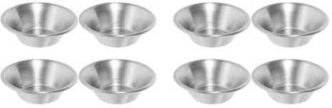 Amosfun Molde Para Muffins De Acero Inoxidable 7X7Cm Ideal Para Hornear Tartas De Huevo Y Postres Acabado Antiadherente Para FáCil Desmoldeo Y Limpieza