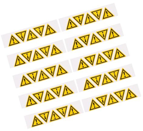 Gadpiparty 10stücke Sicherheitsaufkleber Warnzeichen Für Gefährliche Bereiche Selbstklebend Flexibel Einsetzbar Fördert Sicherheitsbewusstsein Für Lager Und Baustellen