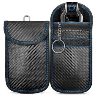 CRTATE Autoschlüssel hülle, für BMW X1 E84 F48 U11/X2 F39/X3 E83 F25 G01/X4 F26 G02 RFID Signal Blocker Tasche Keyless Faraday Bag Diebstahlschutz Schlüssel Blocker,C