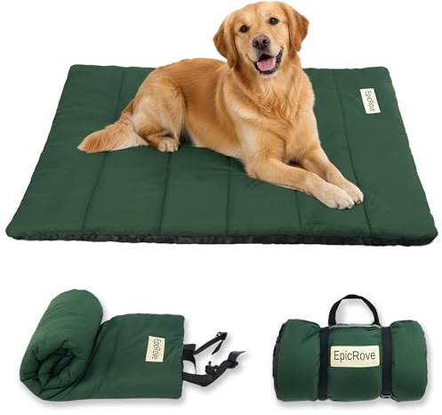EpicRove Vattentät Hundfilt – 110 × 68 cm Halkfri & Tvättbar Hundmadrass, Slitstark Sängmatta för Hundar & Katter, Perfekt för Inomhus, Utomhus, Resa & Camping