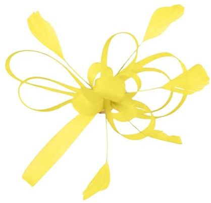 CZXCV Women Yellow Feather Fascinator with Hair Clip, Hair Fascinators