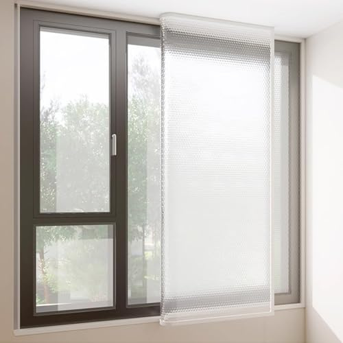 X1NGFU Kit D'isolation de Fenêtre pour l'hiver,Film de Fenêtre en Plastique Translucide EVA,Protection Contre le Froid,Isolation Thermique,pour Salon Chambre,Personnalisé (120cm x 210cm)