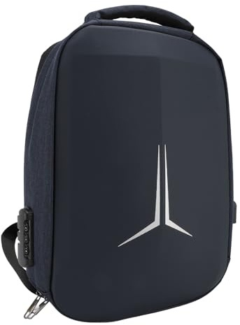 Alomejor Zaino Protettivo Satellitare per Cavi di Alimentazione Mini Parabola con Porta di Ricarica USB per Viaggiatori Custodia in Nylon (BLUE)