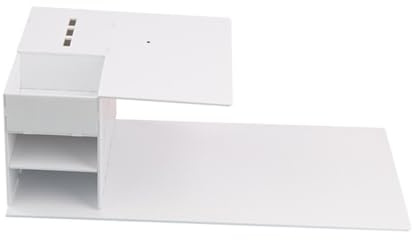 DECHOUS Console de Greffe de Cils en Acrylique Blanc Support de Rangement pour Outils de Maquillage Étagère Compacte pour Salon de Beauté Professionnel et Extensions de Cils