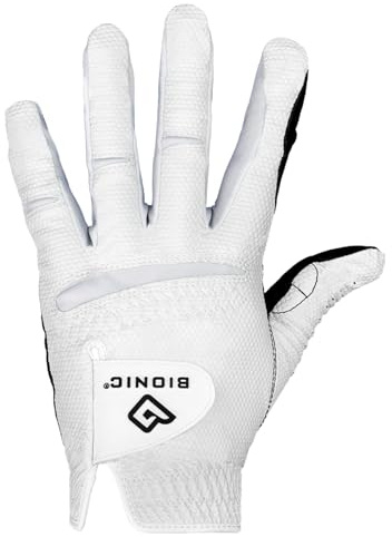 Bionic Gloves Herren Bionic RelaxGrip 2.0 Golfhandschuh, weiß/schwarz, XL