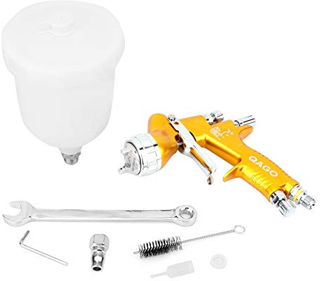 Pistola a spruzzo per auto, pistola a spruzzo con ugello da 1,3 mm professionale di vernice dorata professionale
