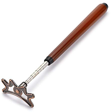SUMNACON Tête de pont rétractable pour queue de billard avec support araignée antidérapant, accessoire pour billard et snooker, marron