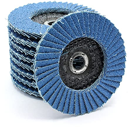 Lot de 5 disques abrasifs à lamelles - 50 x 10 mm - Grain 60, 80, 120 - Pour meuleuse d'angle Proxxon LWB E, LHW E, LHW A, WP E - Acier inoxydable et bois