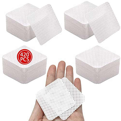 420 Stück Fusselfrei Nägel Wattepads, Nagel Wischtücher für Cleaner Gelnägel Nagellackentferner Wattepads Nail Wipes Pads