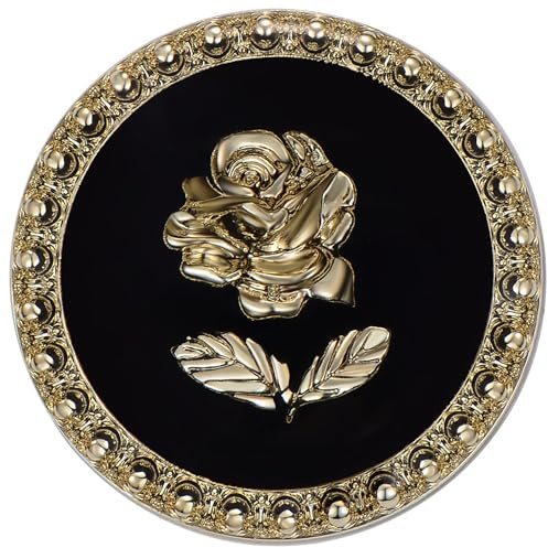 ftiemlovde 16 Stück Dirndl Knöpfe Schwarz/Gold ohne Strass （A16 23/25mm) | öSenknöPfe Aus Kupferlegierung,zum Annähen,für Trachten,Mantel,Blazer,Strickjacken & DIY-Nähprojekte,langlebig & elegant