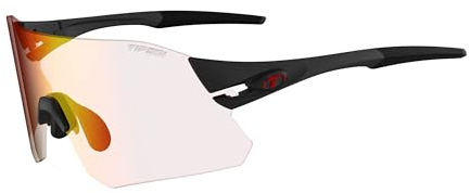 Tifosi Optics Rail Sunglasses (Matte Black, Clarion Red Fototec)