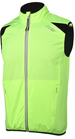 bpbtti Men's Cycling Running Vest Sleeveless Windbreakers With Two side Pockets(Neno Yellow, Large)