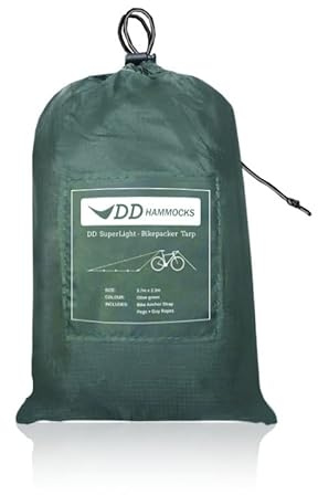 DD Hammocks - DD SuperLight Bikepacker Tarp - Ultralight 1 Persona Compact Survival Shelter per Bikepacking e Avventura da Solista