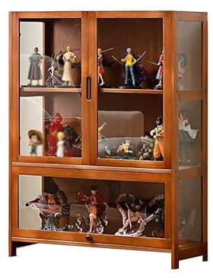 ZXTRYBHD Acryl Vitrine, Schaukasten für Sammlerstücke, Figuren Vitrine, Doppeltür-Design, für Schlafzimmer/Wohnzimmer und Arbeitszimmer (Color : 25.5in/65cm, Size : 5-tier storage)
