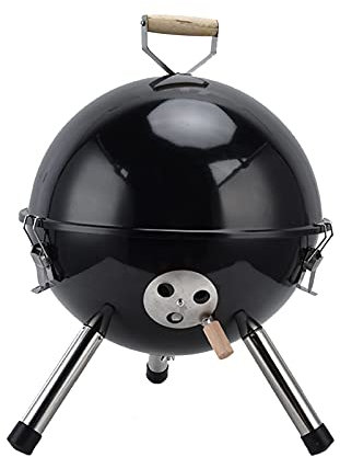 BBQ Grill Barbecue d'extérieur - Grill sphérique Mini barbecue portable Noir Barbecue au charbon de bois pour pique-nique en plein air, 91,3 oz