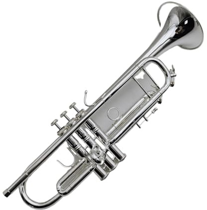 Trompete für Anfänger B-Trompete Aus Messing Versilbert B-Flach-Musikinstrument-Trompete Für Mit Koffer