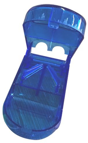 Tablettenteiler Für Kleine & Große Tabletten - Tablettenschneider Um Exakt Pillen Zu Teilen Aufbewahrungsfach Für Pillen In Ein Halbes Viertel Schneiden