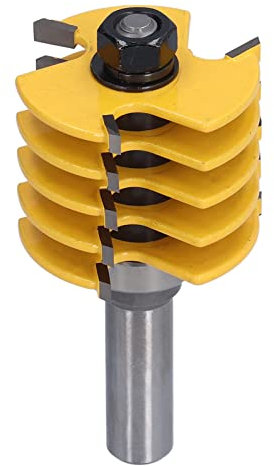 Respicefinem 1/2in Shank Router Bit Finger Joint Woodworking Alloy Blade Chisel Cutter CNC Milling Tool Ideal For Various Wood Materials With Standard Size Excellent Materials And