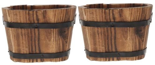 Toddmomy 2piezas De Madera Vintage para Suculentas Decoración De Interiores y Exteriores Pequeña para y Jardín