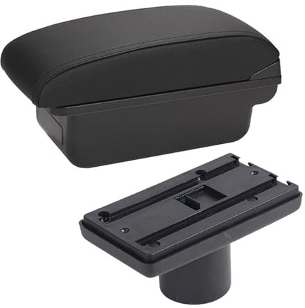 Consola Central Caja Almacenamiento Para Seat Para Ibiza 6j Para Ibiza 6L Reposabrazos Caja Almacenamiento Contenido Con Portavasos Consola Central USB(C2 Black Line No Usb)