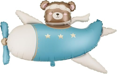 Babyparty Deko Junge Luftballon, 108x78 cm Blau Bär Baby Deko Folienballon | Welcome Home Baby Boy, Its a Boy Ballon, Bär Folienballon für Babyparty
