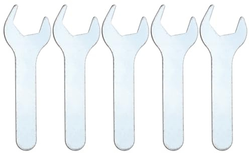 sourcing map 5Pcs Super Thin Single Open End Wrench 24mm Metric End 2.3mm Thickness Galvanized Steel Slim Wrench Ultra Thin Mechanic Spanner Tool for Tight Space
