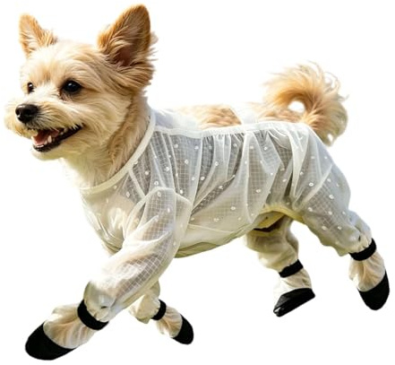 Mono para Perros Ropa Elástica De Mascotas Con Anilla D Y Correa Ajustable | Mono Perruno Ligero Para Desplazamientos Diarios, Paseos Al Aire Libre, Viajes, Camping Y Aventuras De Verano