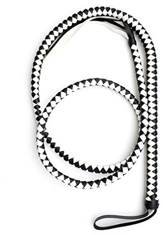 boowhol Mujer Hombre látigo larga Kournikova piel fesseln Bondage S & M Sex juguete flogger para adultos de 190 cm, Weiss