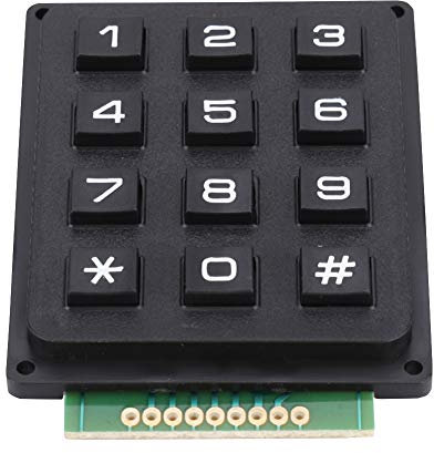 12 Keys 3x4 Push Buttons Keyboard Modules,Portable MCU External Keypad,Easy to Connect and Use,For Single Chip Microcontroller.0-9 Numerals/Star(*)/ Hash(#).