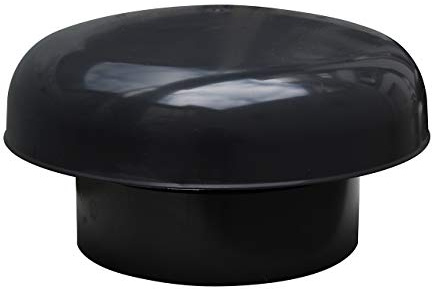 First Plast CDV200A Chapeau de Ventilation Tête Exalateur Noir Diamètre 200 mm