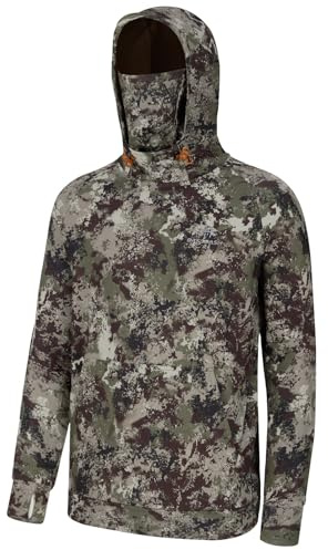 Bassdash Herren Fleece Hoodie Warmer Pullover Kapuzenpullover mit Schlauchschal Wasserdicht Jagd Angeln Sweatshirt FS18M