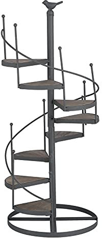 CHICIRIS Spirale Plante Stand Escalier Forme Multiple Rack en Fer Forgé Plante Étagère Fleur Pot Titulaire Planteur Organisateur Étagère pour Jardin Extérieur Maison