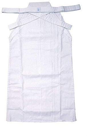 Rubruan Kendo Kenjutsu Uniforme pour arts martiaux - Costume traditionnel japonais de combat pour karaté Ninja Aïkido - Pantalon Hakama pour homme et femme (XXS, blanc)