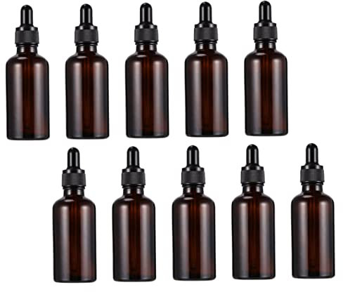 Healeved 10pièces Flacons de Conservation Verre Légers Distributeurs Compte-gouttes Anti-fuite Flacons de Lotion Résistants pour Voyages