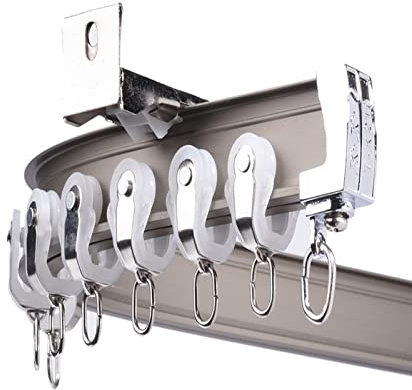 Kit di binari per tende da esterni in alluminio resistente, 6 m, montaggio a parete o a soffitto, per balcone e privacy