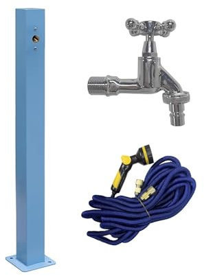GMBAYUE Fontana da Giardino Moderna,Fontana a Colonna da Giardino Esterno, Palo per Rubinetto da Giardino con Accessori di Montaggio, Irrigazione/Lavaggio del Cortile(95cm(37.4in))