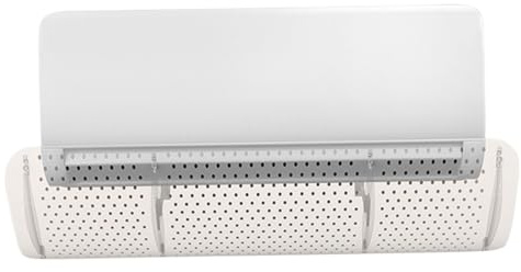 Dorccsi Deflector de ventilación Transparente para Aire Acondicionado con perforación, Ajustable, sin Perforaciones, Apto para Aires acondicionados Split de 24 a 36 Pulgadas de Largo.