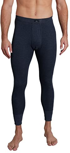 Götzburg Herren Premium lange Unterhose, Baumwolle, Feinripp, blau, gestreift, mit Bündchen, mit Eingriff 7